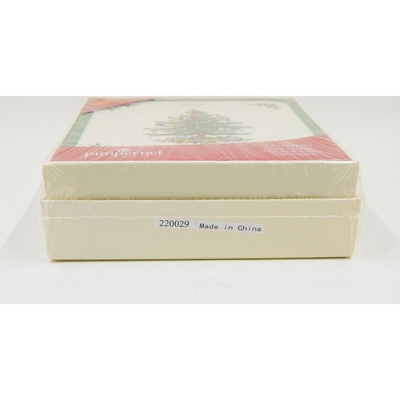 Spode Christmas Tree Cork Coasters Pimpernel - Picture 2 of 7